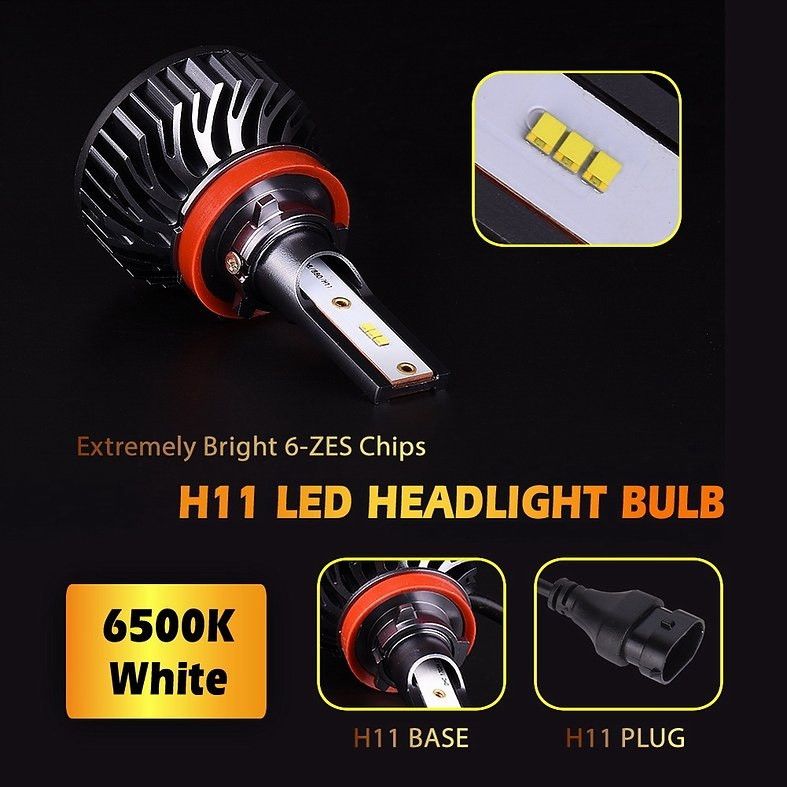 products/814/h9 led.jpg - H9 SET PHI ZES chip 8000LM - SREDNJE-DUGO-MAGLENKU - Xenon Svetla Beograd